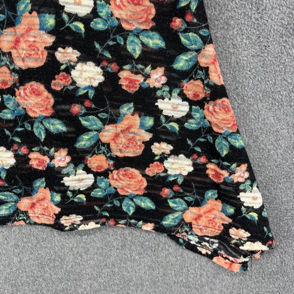 Soprano Tank Top Womens Small Black Floral Rose Y2K Sleeveless Camisole USA - Picture 5 of 14